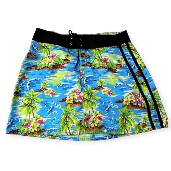 Ocean Gear Hawaiian Floral Swim Cover-Up Skirt Tropical Print Size S - Picture 1 of 9